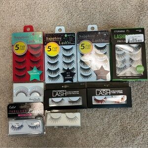 Assorted eyelash bundle set ultra glamour colored cosplay theatre evening prom